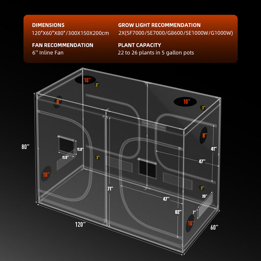 Spider Farmer 5'x10'x6.5'Indoor Grow Tent